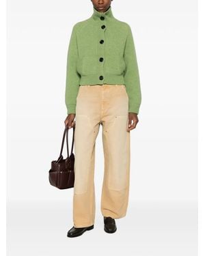 B.B. Wallace Geknöpfter Hesse Cardigan - Grün