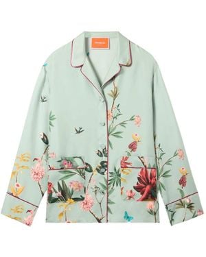 La DoubleJ Floral-Print Shirt - Green