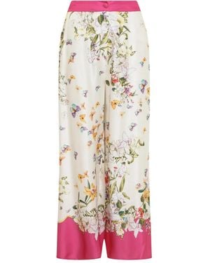 Anna Molinari Pantalones con estampado floral - Blanco