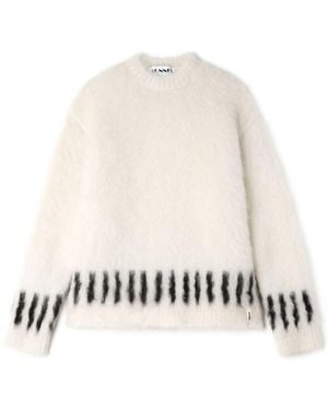 Sunnei Round-neck Jumper - White