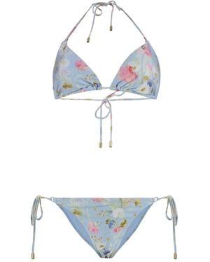Zimmermann Bikini Met Bloemenprint - Wit