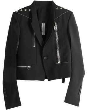Rick Owens Zip-Detail Studded Jacket - Black