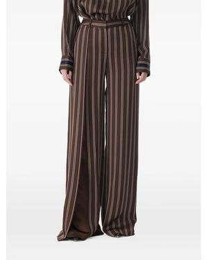 Jason Wu Striped Straight-Leg Trousers - Brown