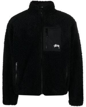 Stussy リバーシブル ジップジャケット - ブラック