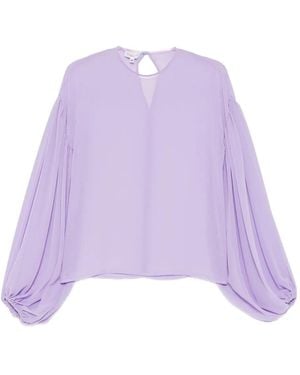 GIADA CURTI Balloon-Sleeve Top - Purple