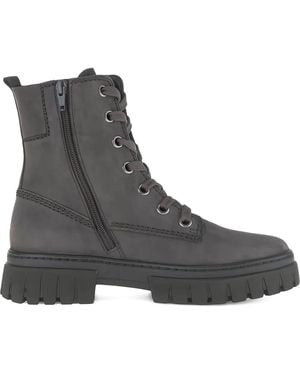 Gabor Chunky-Sole Lace-Up Boots - Black