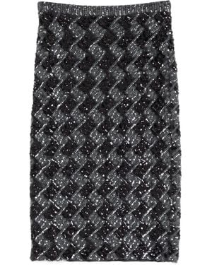 ワンピース PAROSH Women Mid Skirts GILD D722508 038 STUCCO GREY Metallic One Shoulder Ruched Midi Dress | boohoo