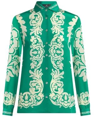 Etro シルクシャツ - グリーン