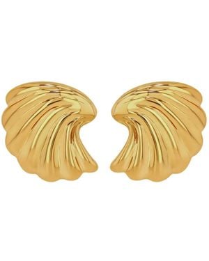Anine Bing Curved Shell Ohrringe - Mettallic