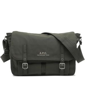 A.P.C. Archive Buckle-Fastening Shoulder Bag - Gray