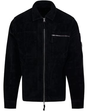 C.P. Company Zip-Fastening Corduroy Shirt - Black