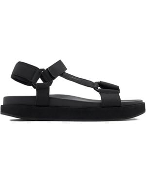 Onwuad Platform Touch-Strap Sandals - Black