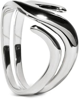 Monica Vinader Swirl Wrap Ring - Metallic