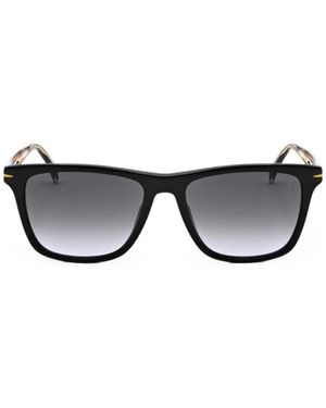 David Beckham Rectangle-Frame Sunglasses - Black