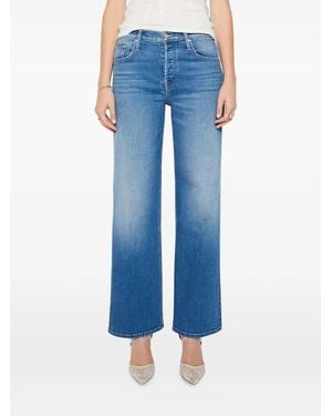 Mother Rerun Sneak Wide-Leg-Jeans - Blau