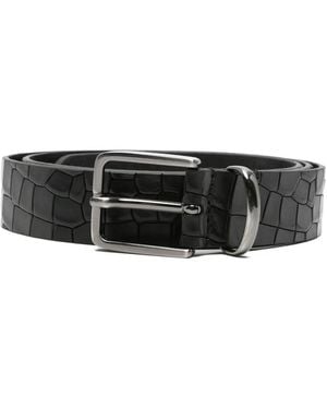 Tagliatore Ceinture À Effet Peau De Crocodile - White