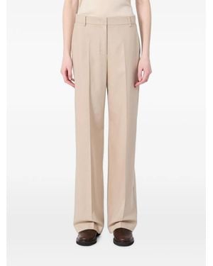 Max Mara Pressed-Crease Pants - Natural