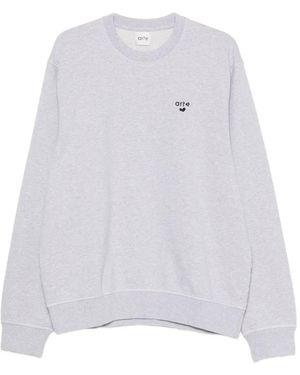 Arte' Logo-Embroidered Jumper - White