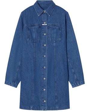 Closed Cotton Dress - Blue