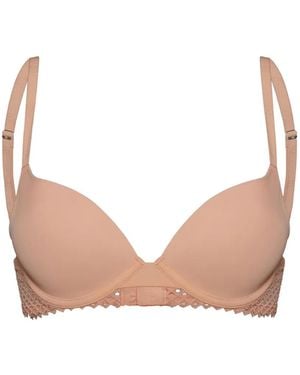 Wolford Romantic Net Lace-Detailed Bra - Natural