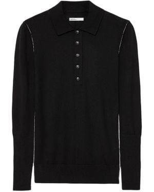 AllSaints Jersey Estilo Polo Con Botones - Negro