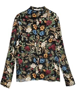 Alice + Olivia Willa Silk Blouse - Black