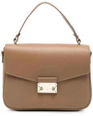 ADRIANNA FERETTI Leather Tote Bag - Brown