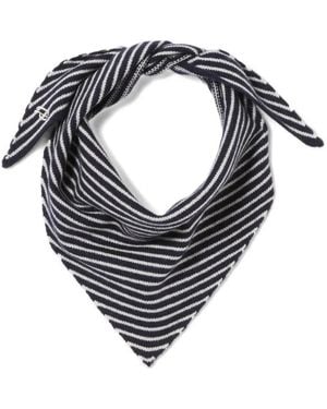 Claudie Pierlot Gestrickter Schal Mit Streifen - Grau
