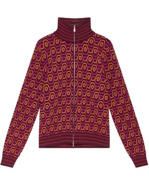 Maliparmi Cardigan Zippé À Imprimé Graphique - Red