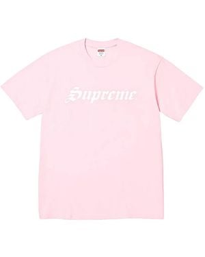 Supreme Speed Logo-Print T-Shirt - Pink