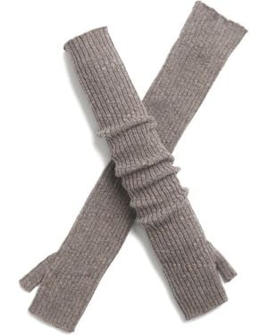 Barrie Cashmere Fingerless Gloves - Gray