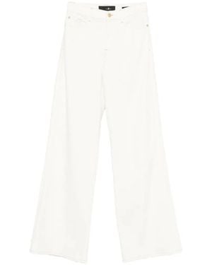 Seven7 Jean Ample À Boutonnière - White
