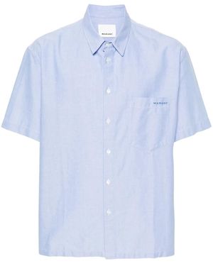 Isabel Marant Iggy Shirt With Embroidery - Blue