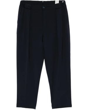 L.B.M. 1911 Pleated Elasticated-Waist Trousers - Blue