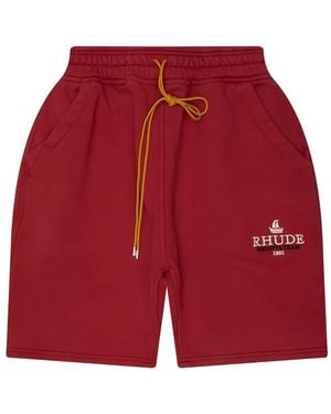 Rhude Mariner Regatta Sweat Shorts - Red