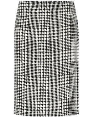 Gianluca Capannolo Houndstooth Pencil Skirt - Black