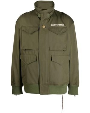 Mastermind Japan Logo-Print Zip-Detail Jacket - Green