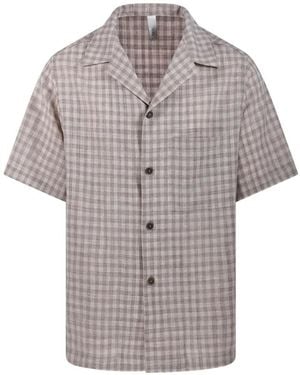 Hevò Camicia A Quadri - Grigio