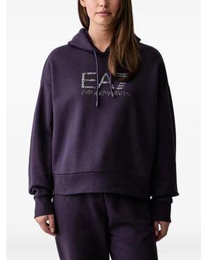 EA7 Logo-Print Tracksuit - Blue
