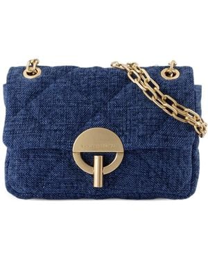Vanessa Bruno Nano Moon Quilted Chain Shoulder Bag - Blue