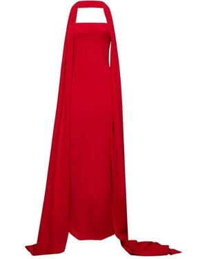 Solace London Cape Back Dress - Red