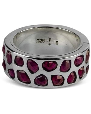 Parts Of 4 Sistema Ring aus Sterlingsilber mit Rubin - Grau