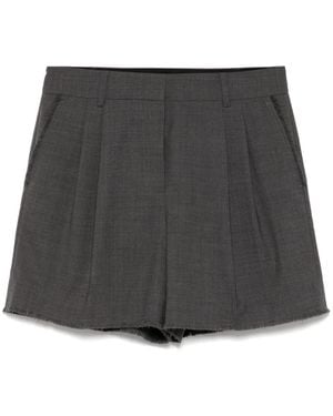Michael Kors Raw Edged Pleated Shorts - Grey