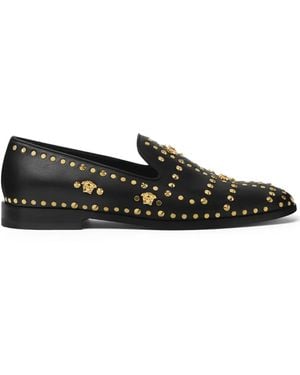 Versace Medusa Slipper Mit Nieten - Schwarz