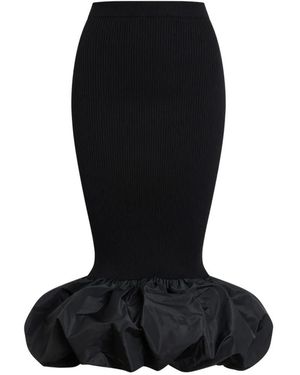 Patou Faille Midi Skirt - Black