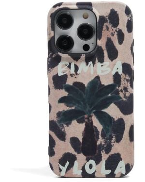 Bimba Y Lola Iphone 16 Pro Animal-Print Phone Case - Gray