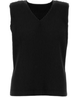 Homme Plissé Issey Miyake プリーツ タンクトップ - ブラック