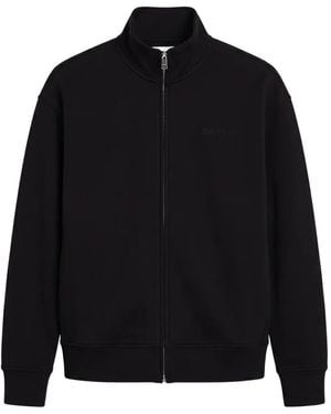 Calvin Klein Logo-Embroidered High-Neck Jacket - Black