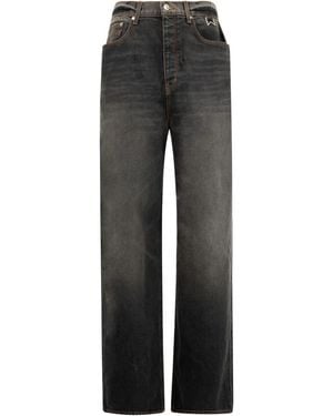 Rhude Jean À Effet Délavé - Gris
