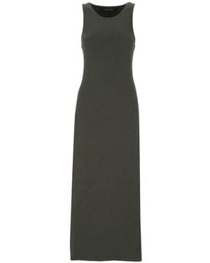 FEDERICA TOSI Ribbed-Knit Racerback Maxi Dress - White